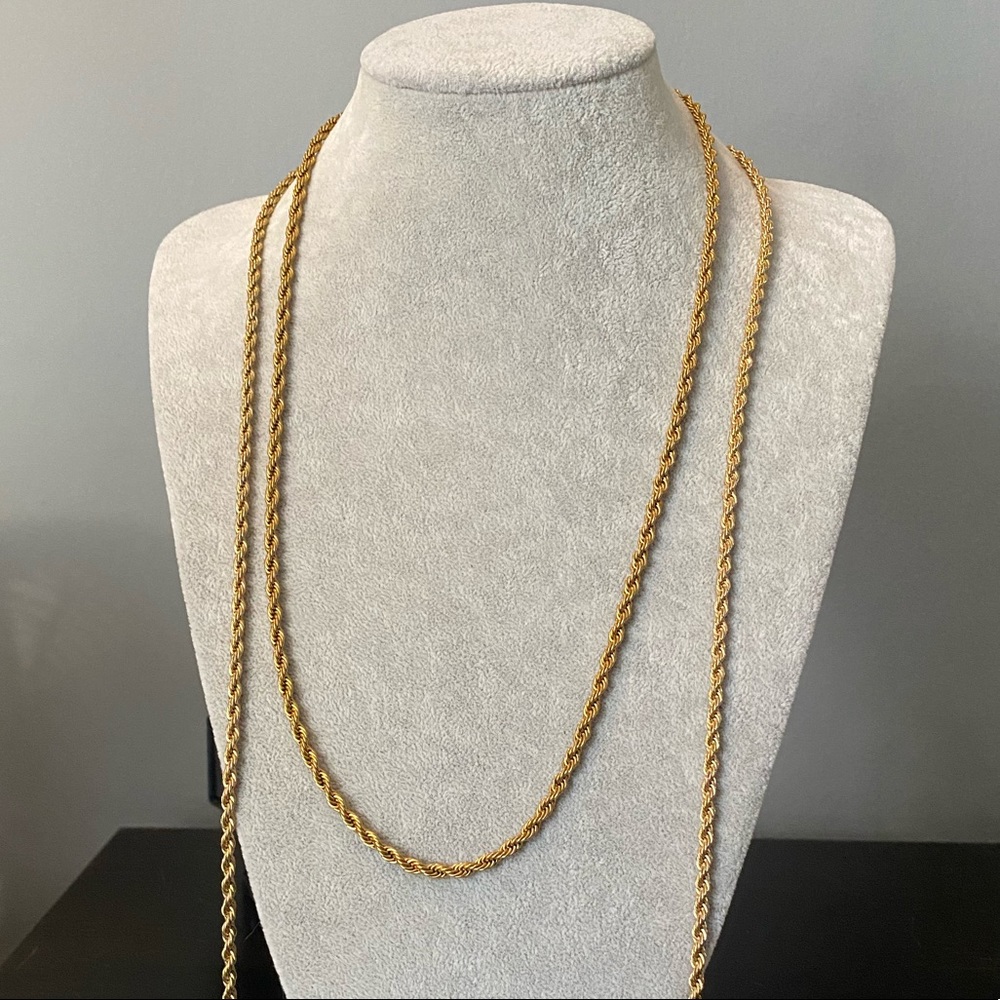 Two Antique Gold Rope Necklaces - Picture 2 of 5